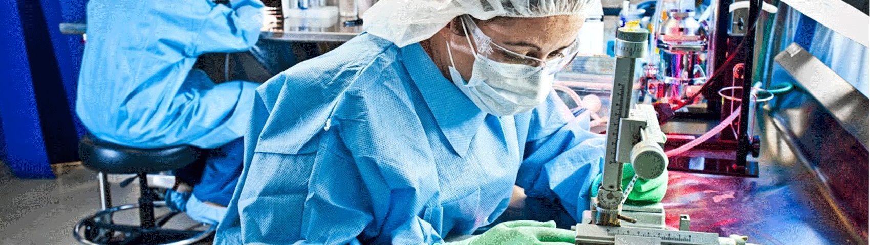 Photo of scientist working in a lab